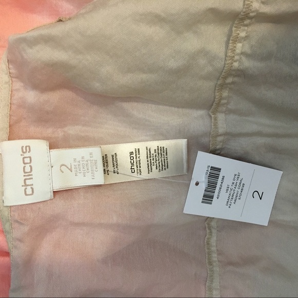 NWT Chico’s Dramatic tie dye vest - Picture 5 of 8